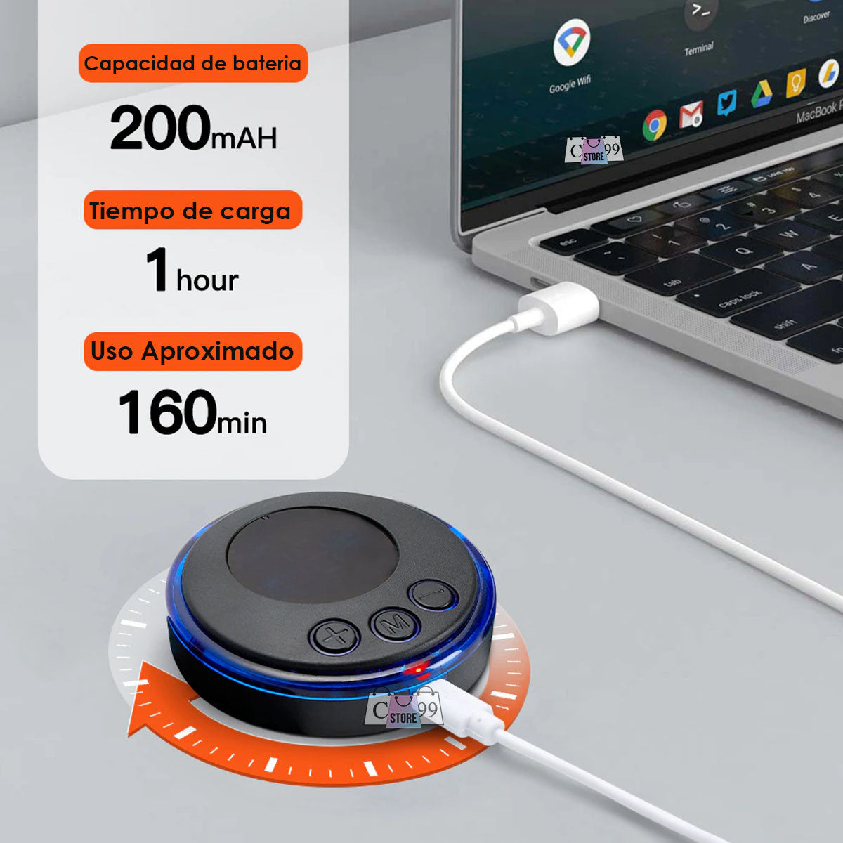 [MINI MASAJEADOR]™ CERVICAL ELÉCTRICO RECARGABLE USB + CONTROL EXTRA