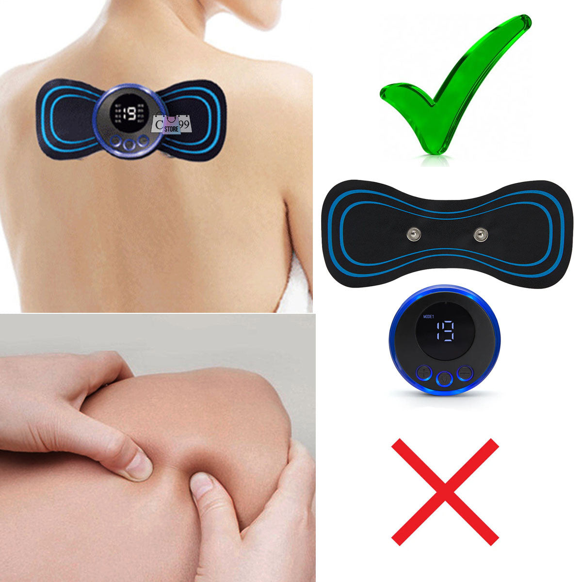 [MINI MASAJEADOR]™ CERVICAL ELÉCTRICO RECARGABLE USB + CONTROL EXTRA